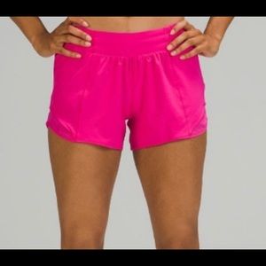 Lululemon sonic pink hotty hot short size 2